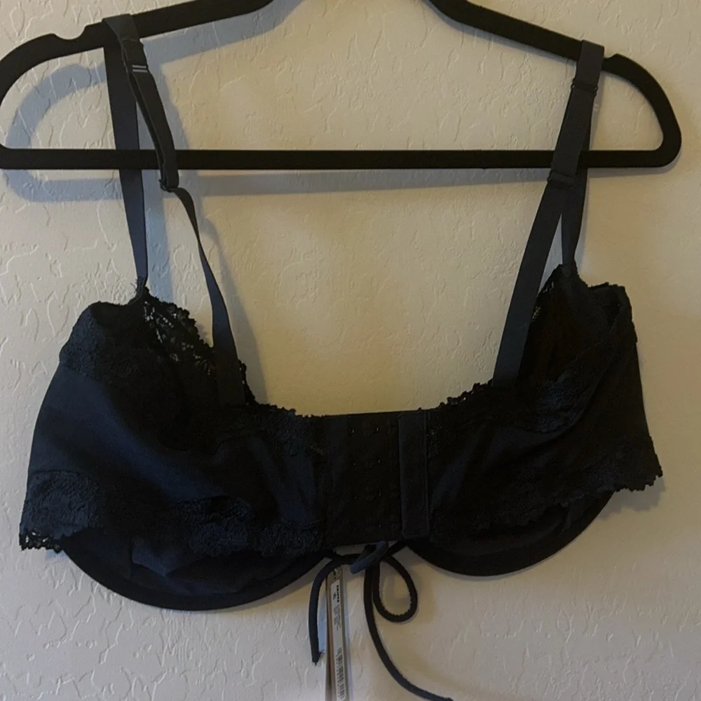 SKIMS Summer Mesh lace Balcon net bra ONYX 40DDD 40F Black - Picture 6 of 8
